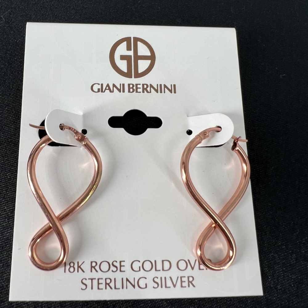 Giani Bernini 18k Rose Gold Over Sterling Silver Twist Earrings